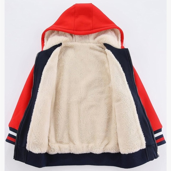 Boys Girls Sherpa Fleece Lined Jacket XXL - Picture 2 of 7